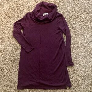 NWT Lou & Grey funnel neck dress. Burgundy & SO soft & stretchy. Beautiful